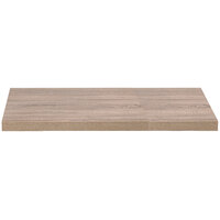 Grosfillex VanGuard Weathered Oak Resin Indoor Table Top