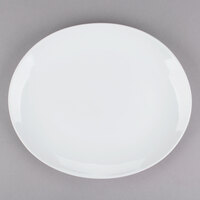 Tuxton VPH-130 Florence 13 1/4" x 11 1/4" Bright White Coupe Oval China Platter - 12/Case