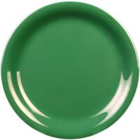 Thunder Group CR109GR 9" Green Narrow Rim Melamine Plate - 12/Pack