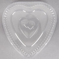 Durable Packaging P9701V Clear Dome Lid for Heart Shaped Foil Bake Pan - 10/Pack