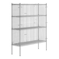 Regency NSF Stationary Chrome Wire Security Cage Kit -18" x 60" x 74"