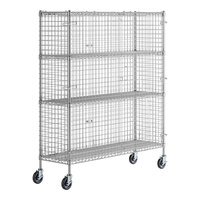 Regency NSF Mobile Chrome Wire Security Cage Kit - 18" x 60" x 69"