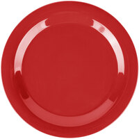 Carlisle 3300205 Sierrus 10 1/2" Red Narrow Rim Melamine Plate - 12/Case