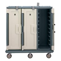 Cambro MDC1418T30401 Slate Blue 3 Compartment Meal Delivery Cart 30 Tray