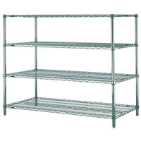 Metro N376K3 Super Erecta Metroseal 3 Adjustable Wire Stationary Starter Shelving Unit - 18" x 72" x 63"