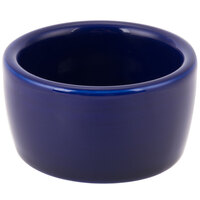 Tuxton BCX-0203 2 oz. Cobalt Smooth China Pipkin Ramekin - 48/Case