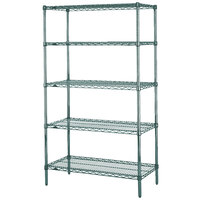 Metro 5N547K3 Super Erecta Metroseal 3 Adjustable Wire Stationary Starter Shelving Unit - 24" x 42" x 74"