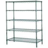 Metro 5N477K3 Super Erecta Metroseal 3 Adjustable Wire Stationary Starter Shelving Unit - 21" x 72" x 74"