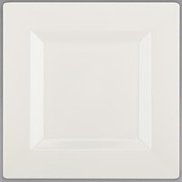 Visions Florence 6" Square Bone / Ivory Plastic Plate - 120/Case