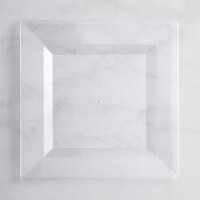 Visions Florence 10" Square Clear Plastic Plate - 120/Case