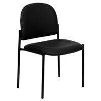 Flash Furniture BT-515-1-VINYL-GG Black Vinyl Stackable Side Chair