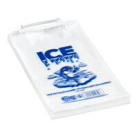 Choice 8 lb. Clear Wicketed Ice Bag with Ice Print - 1,000/Case
