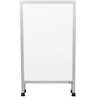 Aarco AA-5 42" x 24" Aluminum A-Frame Sign Board with White Marker Board