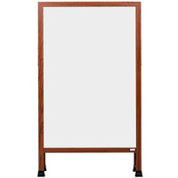 Aarco MA-5 42" x 24" Cherry A-Frame Sign Board with White Marker Board