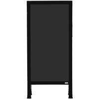 Aarco BA-3B 42" x 18" Black Aluminum A-Frame Sign Board with Black Chalkboard