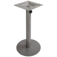 BFM Seating Margate Standard Height Outdoor / Indoor 24" Silver Round Table Base with Umbrella Hole