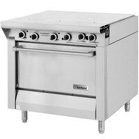 Garland M43-3S Master Series Liquid Propane 3 Section 34" Even Heat Hot Top Range with Storage Base - 66,000 BTU