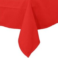 Intedge 54" x 72" Rectangular Red Hemmed 65/35 Poly/Cotton Blend Cloth Table Cover