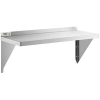 Regency 16 Gauge Stainless Steel 15" Wide Heavy-Duty Solid Wall Shelf