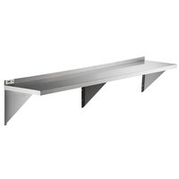 Regency 16 Gauge Stainless Steel 15" Wide Heavy-Duty Solid Wall Shelf