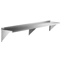 Regency 16 Gauge Stainless Steel 15" x 96" Heavy-Duty Solid Wall Shelf