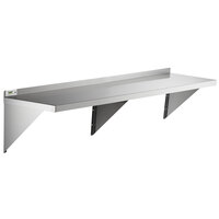 Regency 18 Gauge Stainless Steel 15" x 72" Solid Wall Shelf