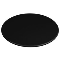 Elite Global Solutions M7PL On a Pedestal 7" Round Black Flat Melamine Plate