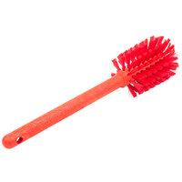 Carlisle Sparta Spectrum 12" Red Carafe & Server / Bottle Cleaning Brush- 2 3/4" Bristle Diameter 40000EC05