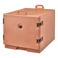 Cambro 1826MTC157 Camcarrier Coffee Beige Front Loading Insulated Tray / Sheet Pan Carrier for Full Size Pans