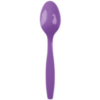 Creative Converting 6 1/8" Amethyst Purple Heavy Weight Plastic Spoon - 288/Case