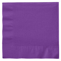 Creative Converting 318929 Amethyst Purple 2-Ply 1/4 Fold Luncheon Napkin - 600/Case