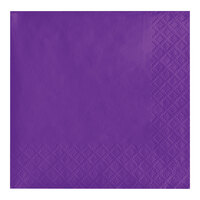 Creative Converting 318923 Amethyst Purple 3-Ply Beverage Napkin - 500/Case