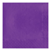Creative Converting 318926 Amethyst Purple 3-Ply 1/4 Fold Luncheon Napkin - 500/Case
