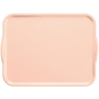 Cambro 1418H106 14" x 18" Light Peach Rectangular Fiberglass Camtray with Handles - 12/Case