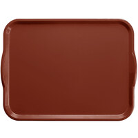 Cambro 1418H501 14" x 18" Real Rust Rectangular Fiberglass Camtray with Handles - 12/Case