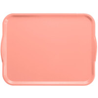 Cambro 1418H409 14" x 18" Blush Rectangular Fiberglass Camtray with Handles - 12/Case