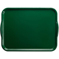 Cambro 1418H119 14" x 18" Sherwood Green Rectangular Fiberglass Camtray with Handles - 12/Case