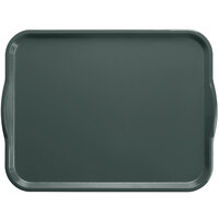 Cambro 1418H401 14" x 18" Slate Blue Rectangular Fiberglass Camtray with Handles - 12/Case