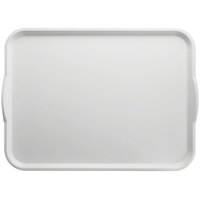 Cambro 1418H148 14" x 18" White Rectangular Customizable Fiberglass Camtray with Handles - 12/Case