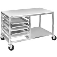 Channel MW245/P 5 Pan End Load Undercounter Prep Top Sheet / Bun Pan Rack with Open Shelf - Assembled