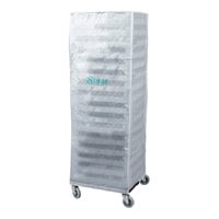 Noble Warewashing 60" Translucent Vinyl Glass Rack Dust Cover with Zipper