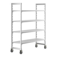 Cambro CPHU216075V4480 Camshelving® Premium High Density Mobile Shelving Unit with 4 Vented Shelves - 21" x 60" x 75"