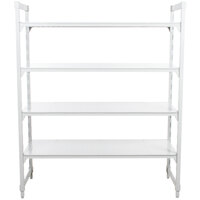 Cambro CPU214264S4480 Camshelving® Premium Solid 4-Shelf Stationary Starter Unit - 21" x 42" x 64"