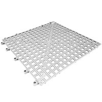 Cactus Mat 2554-WH Dri-Dek White 12" x 12" Vinyl Slip-Resistant Interlocking Drainage Floor Tile- 9/16" Thick