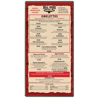 Menu Solutions H500B SILVR Hamilton 5 1/2" x 11" Single Panel Two View Silver Menu Board