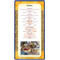 Menu Solutions H500B ROY BL Hamilton 5 1/2" x 11" Single Panel Two View Royal Blue Menu Board