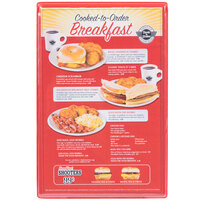 Menu Solutions H500A CHERRY Hamilton 5 1/2" x 8 1/2" Single Panel Two View Cherry Menu Board