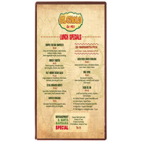 Menu Solutions H500B CHOC Hamilton 5 1/2" x 11" Single Panel Two View Chocolate Menu Board