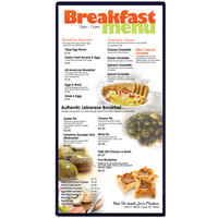 Menu Solutions H500B DARK BL Hamilton 5 1/2" x 11" Single Panel Two View Blue Menu Board