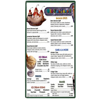 Menu Solutions H500B GREEN Hamilton 5 1/2" x 11" Single Panel Two View Green Menu Board